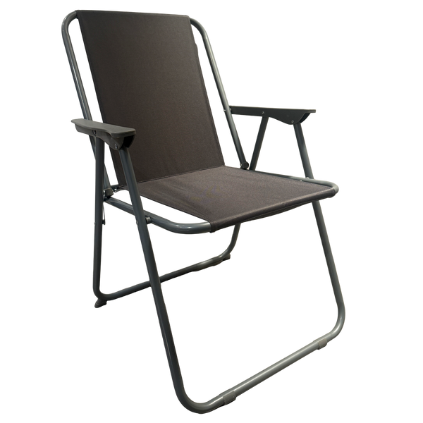 KRZESŁO OGRODOWE SKŁADANE SZARE 53x59x76cm