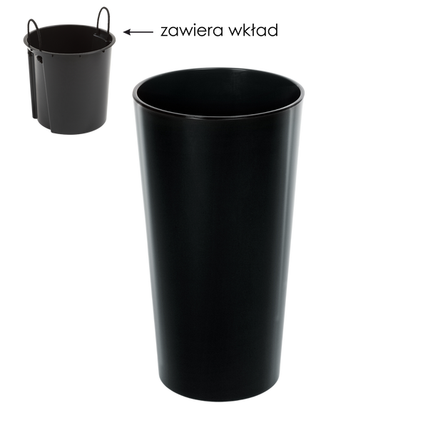 KVLÍNY LILIA 300 MM S VLOŽKOU – ČIERNY*45464