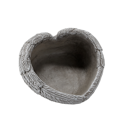 VAZĂ INIMITATE CIMENT GRI - 23 X 23 X 12 CM *8837