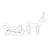 LED CHRISTMAS DEER WITH SLEIGH 1,2 M COLD WHITE + COLD WHITE FLASH IP44