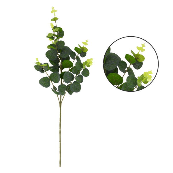 UMELÁ VETVA - ZELENÝ EUKALYPTUS 58 CM balenie=90 ks *2966