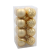 KPL. 16 BOMBEK 6 CM RED / GOLD / SILVER *3740