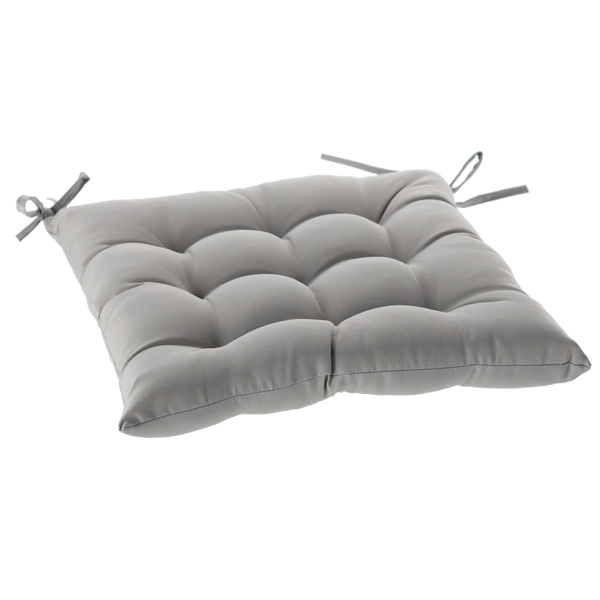 PODUSZKA NA KRZESŁO 40 x 40 x 6 CM JASNOSZARA