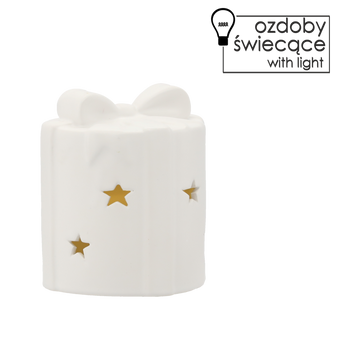 FIGURKA BOHOSLOVIA - SVIETIACE LED DARČEK 10 x 10 x 11,7 CM balenie=6 ks *5807