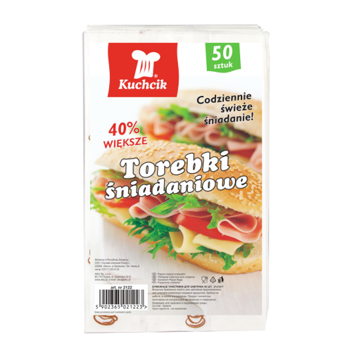 BREAKFAST BAGS 50PCS 21X12,5X7CM