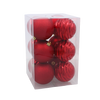 KPL. 12 BOMBS 8 CM RED / GOLD / SILVER *3757