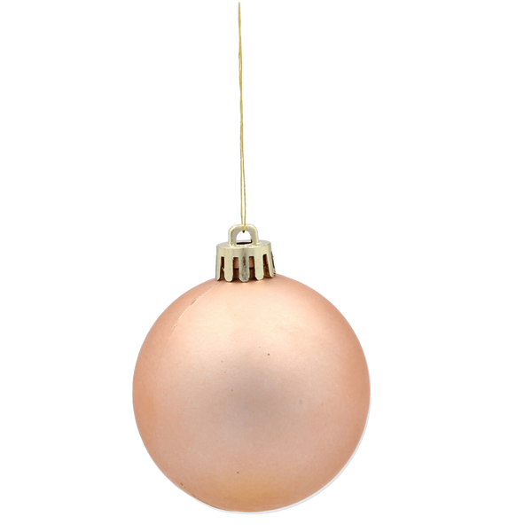 SET OF 9 BAUBLES 6 CM OLIVE/COPPER/GRAPHITE MIX DESIGNS