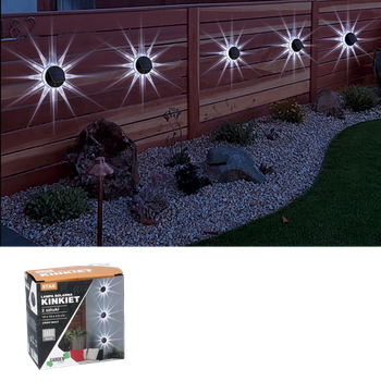 KPL.2 LAMPEK SOLARNYCH - KINKIET 10 x 10 x 2,5 CM STAR LED ZIMNY BIAŁY *3712