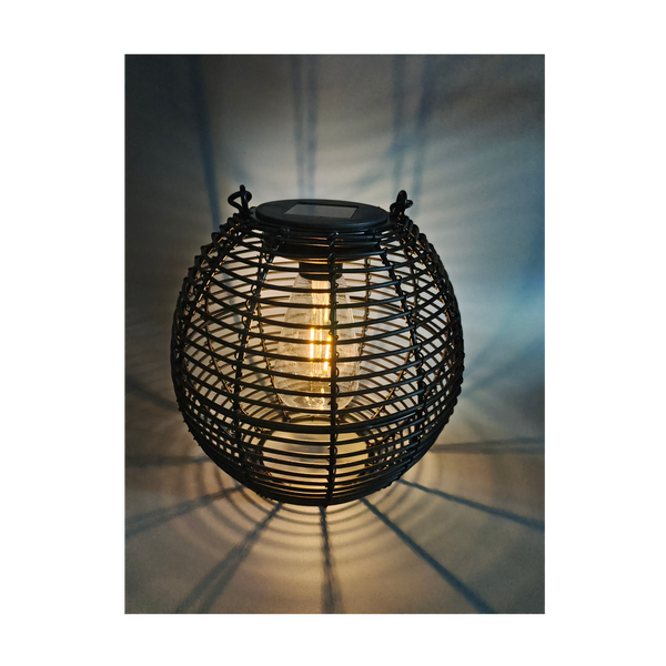 SOLÁRNÍ LAMPION ČERNÝ 19 CM LED *6044