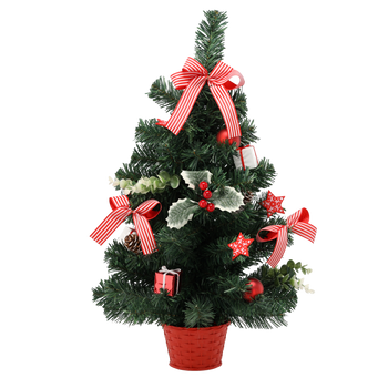 VÁNOČNÝ STROMČEK 60 CM ČERVENÝ S ILEXOM *2446