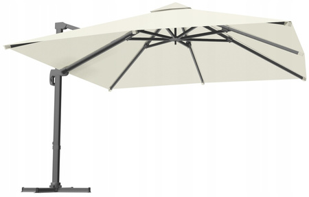 GARDEN UMBRELLA "ROMA" 3 X 4 M BEIGE WITH COVER