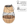 SOLÁRNY LAMPION METALOVÝ - ČIERNO-BÉŽOVÝ 32 CM *8938