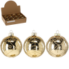 GLASS ORNAMENT - GOLD DECORATED MIXED PATTERNS 8 CM