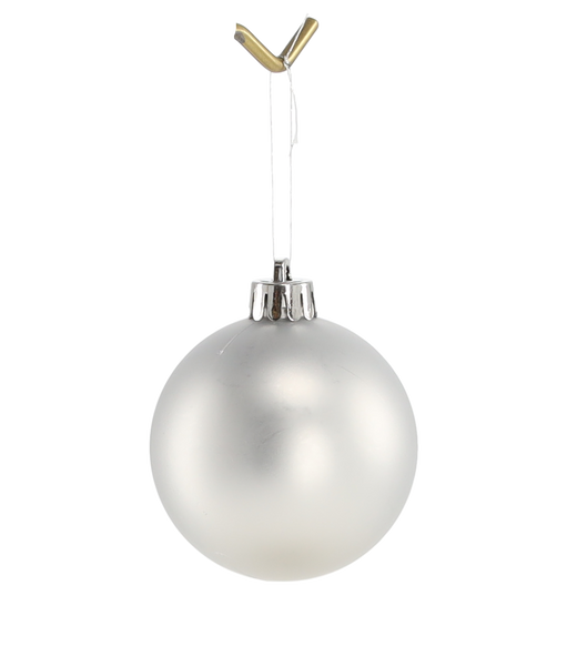 SET OF 12 BAUBLES 6 CM RED/GOLD/SILVER