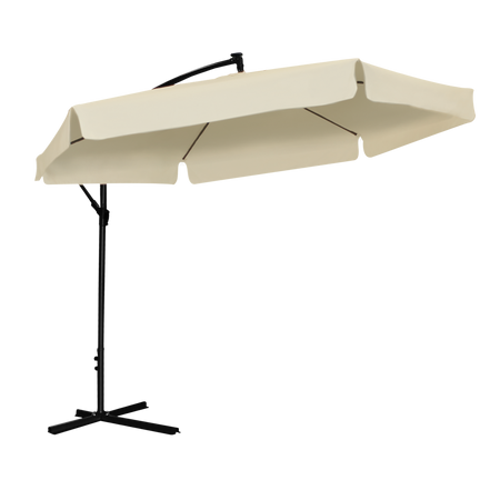 GARDEN UMBRELLA 3 M BEIGE "BANANA" WITH COVER WITH LED