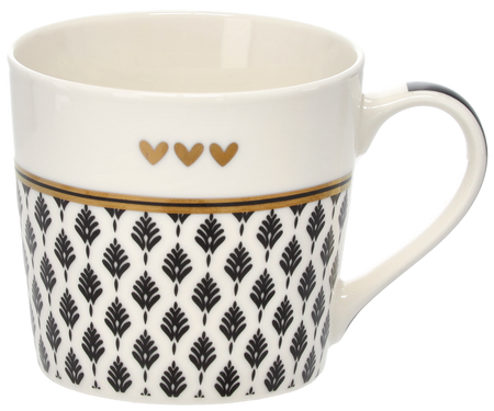 Porcelánový hrnek 400 ml větvičky se zlatým vzorem balení=12ks *7932
