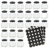 SQUARE JAR 120 ML FI 53 + SET OF 120 SPICE LABELS PKG=24 PCS