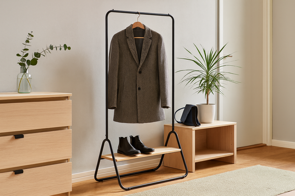 WIESZAK STOJĄCY Z 1 PÓŁKĄ 80 x 44,5 x 146 CM *1180