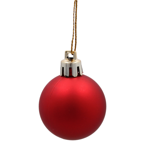 SET OF 24 CHRISTMAS BAUBLES RED, SILVER, GOLD