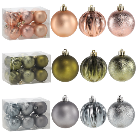 SET DE 12 BUCĂȚI CANDLE 6 CM OLIVE/BRONZ/GRAFIT *7306
