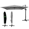 UMBRELĂ DE GRĂDINĂ "ROMA" 3 x 3 M GRI CU HUSA *5392