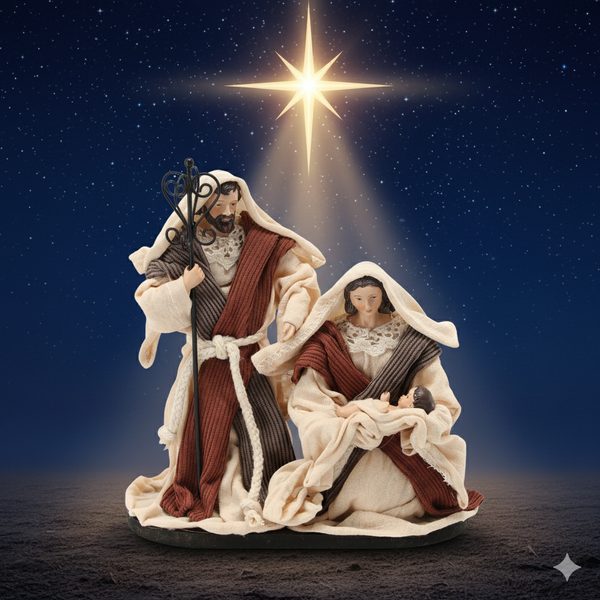 FIGURĂ DE CRĂCIUN FAMILIA SFÂNTA ÎNĂLȚIME 20 CM *6424