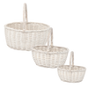 ZESTAW 3 KOSZYKÓW WIKLINOWYCH Z RĄCZKĄ – BIAŁY