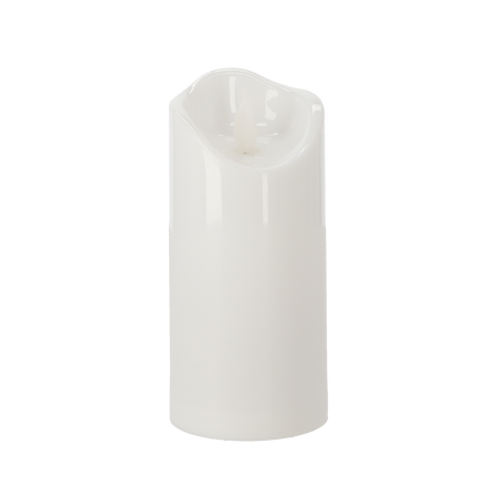 LED SVIECA S POHYBLIVÝM PLAMEŇOM 7CMX15CM BIELA*7446