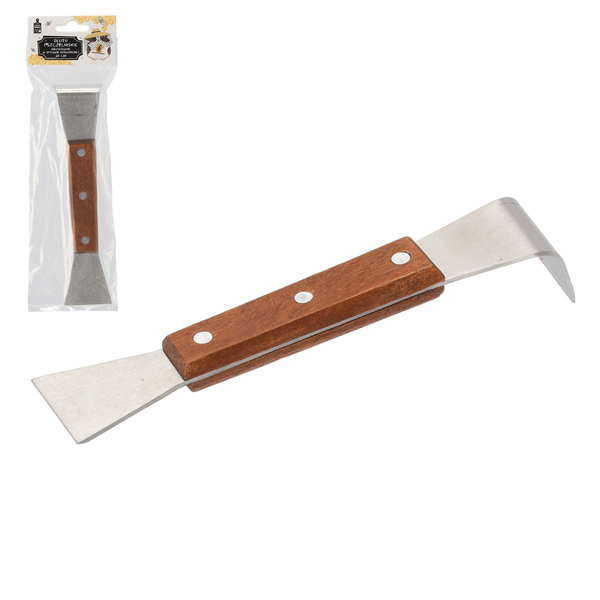 STAINLESS STEEL BEEKEEPING CHISEL IN WOODEN FRAME 20 CM