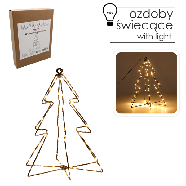 CHRISTMAS DECORATION - CHRISTMAS TREE 95 LEDS WARM WHITE
