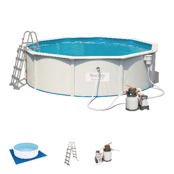 BASIN PANELAT 4,57 x 1,22 M (BAZINĂ, POMPĂ CU NISIP, SKIMMER, SCARĂ, PODEA, ACOPERIRE, DOZATOR) *1660