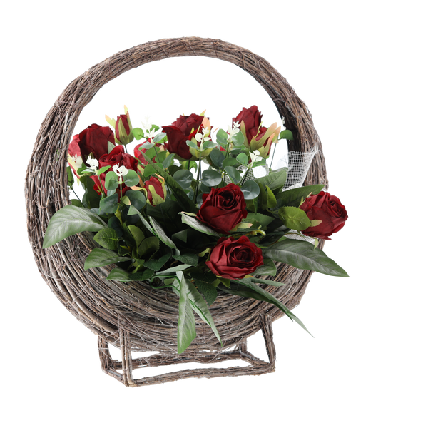 BOUQUET CH-12 (WIDTH 60 CM, HEIGHT 34 CM) BASE "WE REMEMBER"