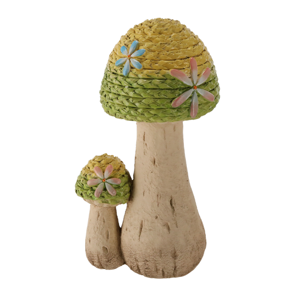 ZÁHRADNÁ FIGÚRKA - HRÍBY TKANÉ ČAPICE 26,5 x 21,5 x 48 CM *7379