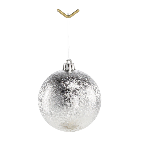 SET OF 20 BAUBLES 8 CM RED/GOLD/SILVER