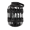 LAMPION CZARNY H 30/43 CM Z WKŁADEM SZKLANYM