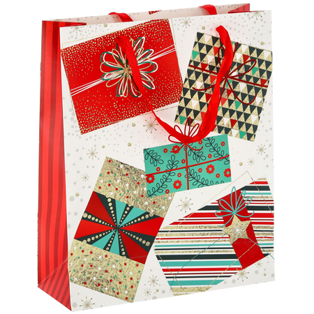 CHRISTMAS GIFT BAG PINK 26 x 32 x 10 CM