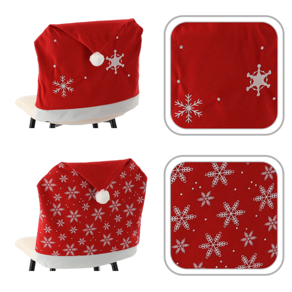 CHRISTMAS CHAIR COVER - SNOWFLAKES MIX DESIGNS
