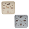 ZEGAR WISZĄCY KWADRATOWY 30,2 x 30,2 x 4,3 CM BEŻOWY/NIEBIESKI ZE ZŁOTYMI CYFRAMI *5562