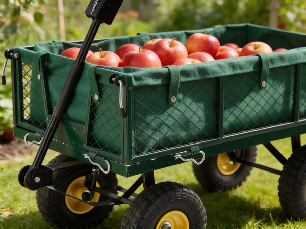 WÓZEK OGRODOWY DWUFUNKCYJNY ZIELONY 