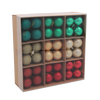 KPL. 72 DECORAȚIUNI PENTRU BRAD 3 CM MIX CULORI *5850