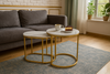NESTING TABLE SET OF TWO MARBLE