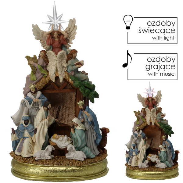 CHRISTMAS MUSIC BOX LED NATIVITY SCENE