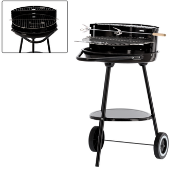 SIMPLE CHARCOAL BBQ WITH WHEELS 58 x 44 x 72 CM