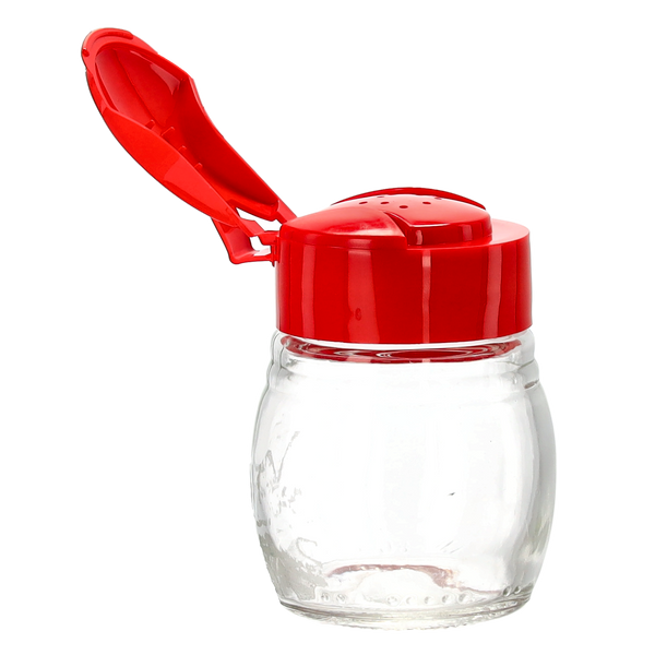 GLASS SPICE SHAKER 80 ML MIX COLOR DISP=36PCS