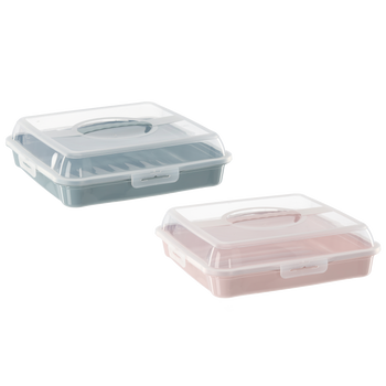 SQUARE CONTAINER FOR CAKE 34,5X34,5X10,5CM