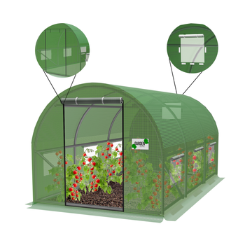 TUNEL FOLIOWY OGRODOWY 3 SEGMENTOWY ZIELONY NEW SOLUTION 3 x 2 x 2 M