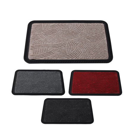 RECTANGULAR RUBBER + PP DOORMAT 40X60 MIX COLORS