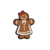 SET OF 4 GINGERBREADS WITH CLIPS MIX DESIGNS 3.5 x 4.5 CM