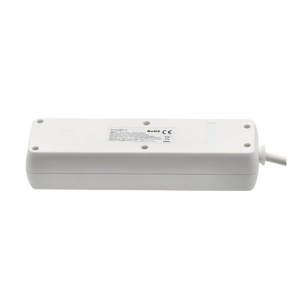 EXTENSION CORD POWER STRIP WITH SWITCH 3 SOCKETS 3M WHITE