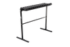 SKLÁDACÍ LAVICE DĚLKA 86 CM S NOHOU - ČERNÁ *8305